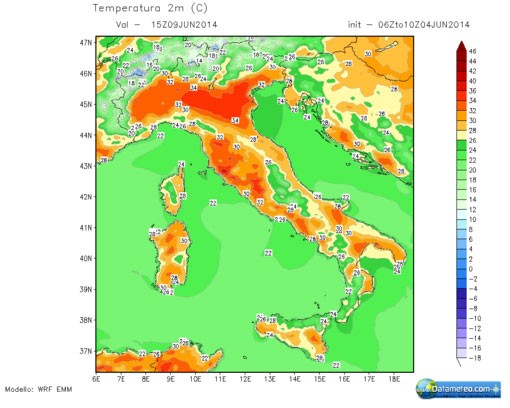 Prima ondata di caldo nel fine settimana