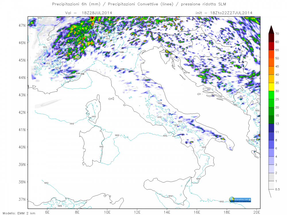 Estate record per le precipitazioni ed i temporali
