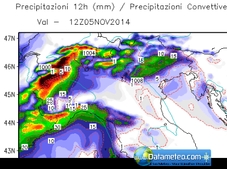 Pre-Allerta Meteo Piemonte 4 Novembre