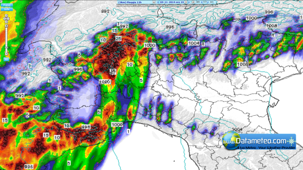 Allerta meteo Piemonte Liguria