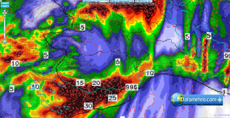 Allerta meteo Piemonte Liguria