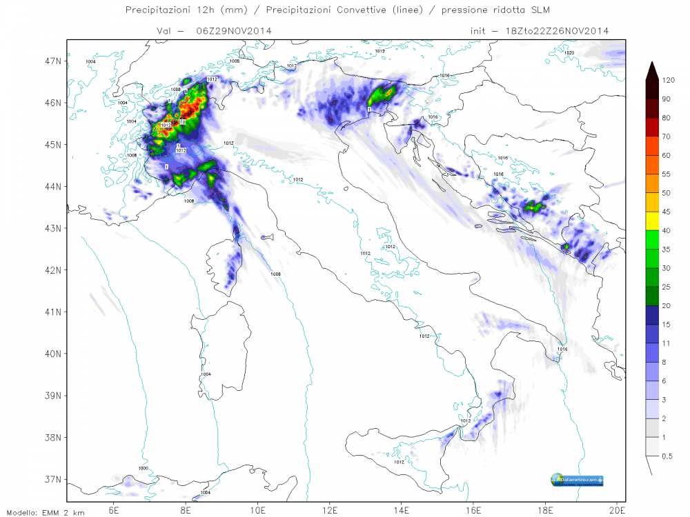 Ancora piogge nell'ultimo weekend di novembre