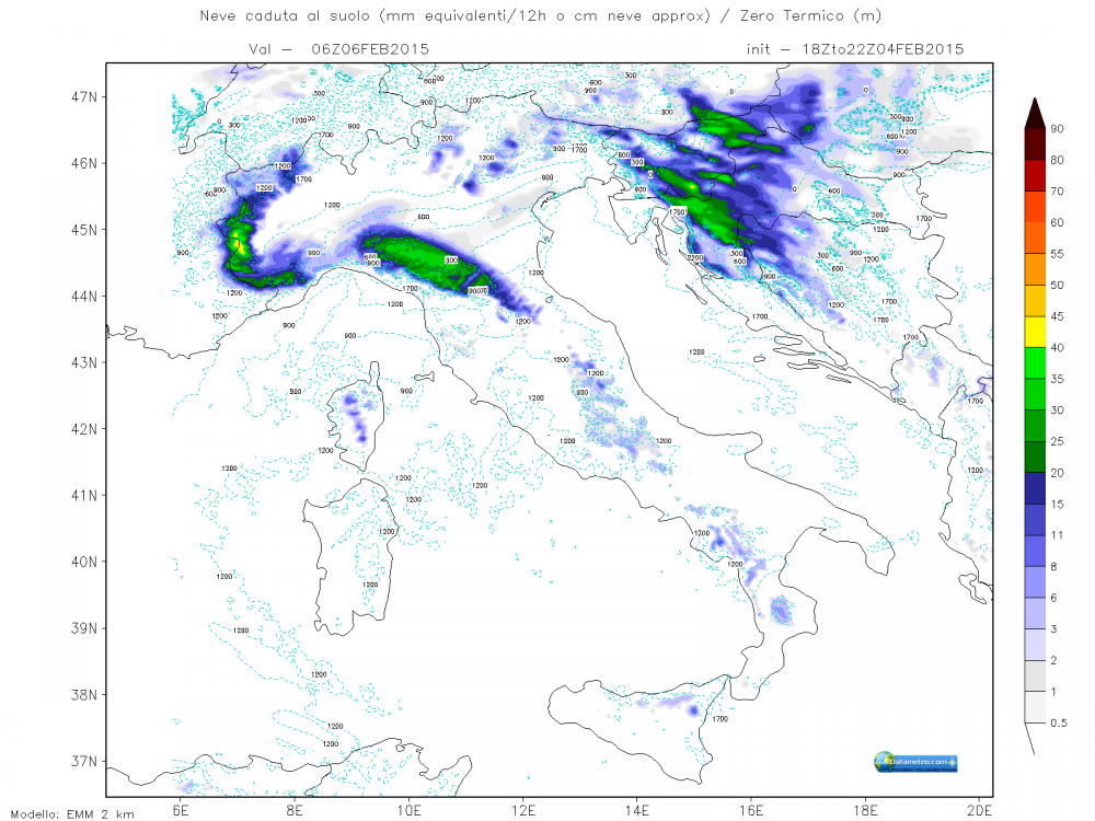 Ancora neve nelle prossime ore. La situazione vista con lo storm-tracking