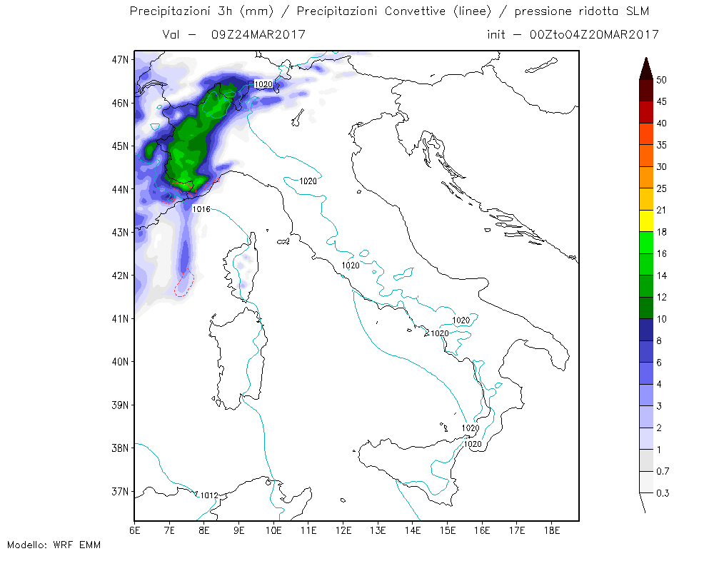 Graduale peggioramento delle condizioni meteo