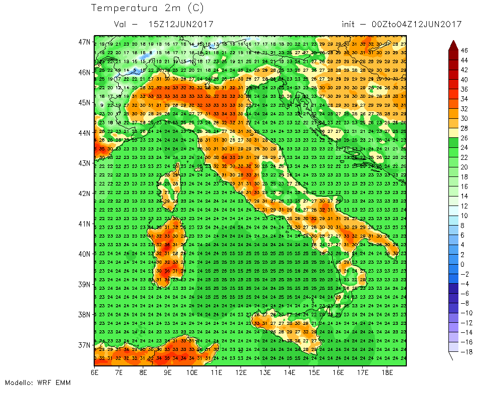 Settimana con alta pressione, caldo e solo qualche lieve disturbo