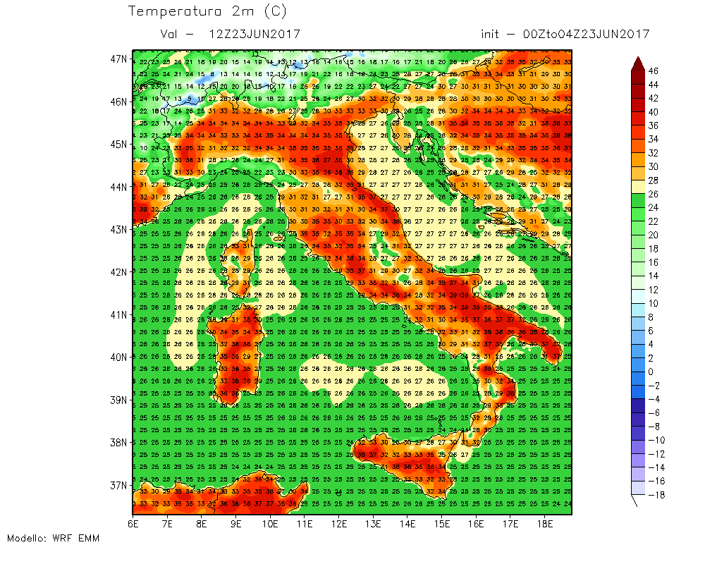 Caldo e afa nel weekend poi gradualmente le temperature caleranno