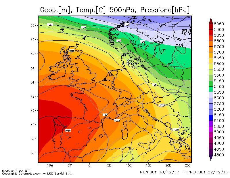 Previsioni meteo Natale 2017