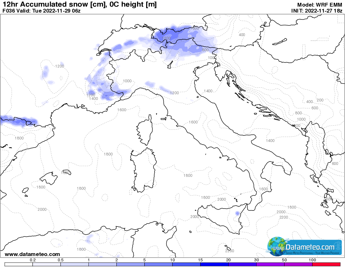 Freddo e grigio ma con poche precipitazioni