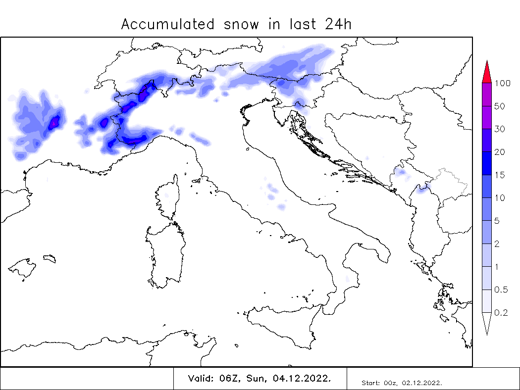 Tanta neve in montagna nel weekend