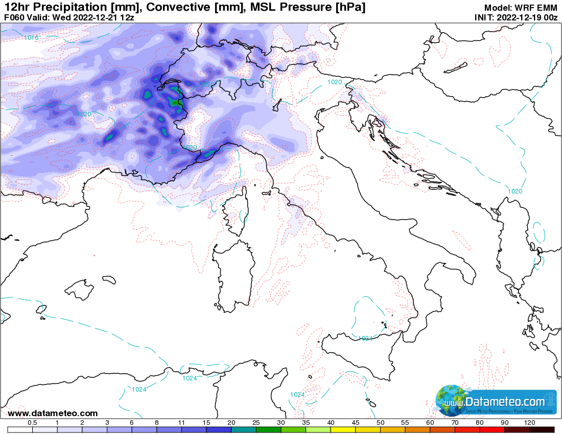 Piogge su Liguria e clima generalmente mite anche a Natale
