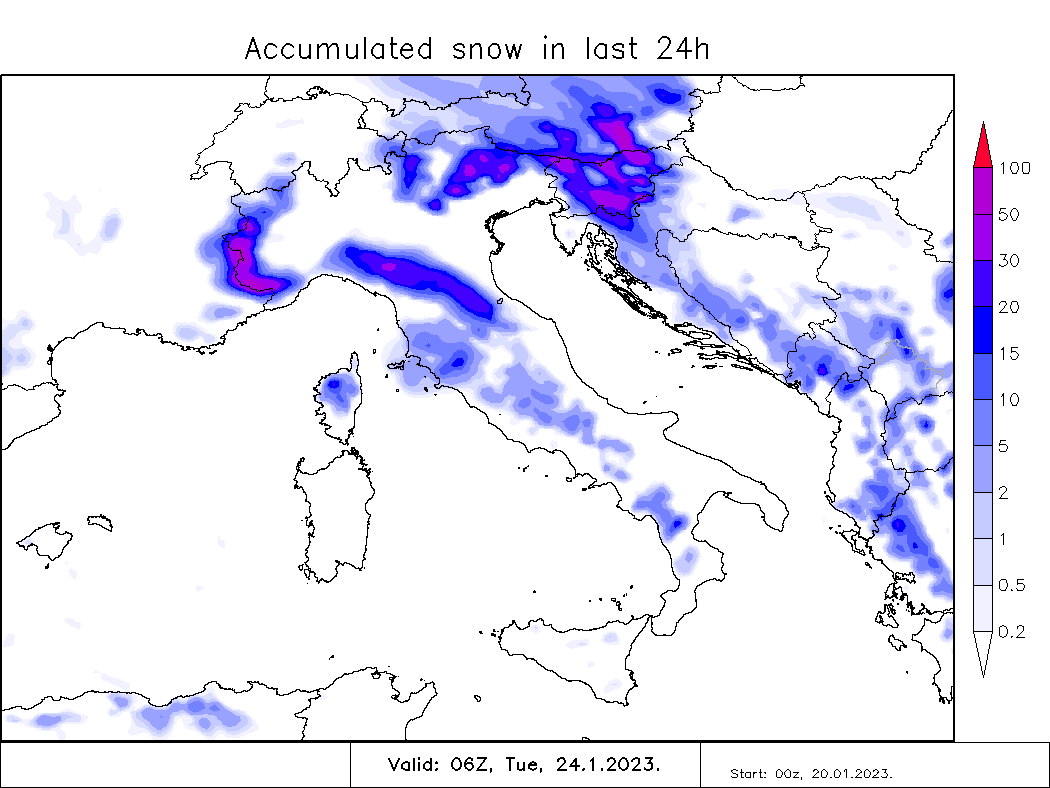Weekend molto freddo, ad inizio settimana possibili nevicate.