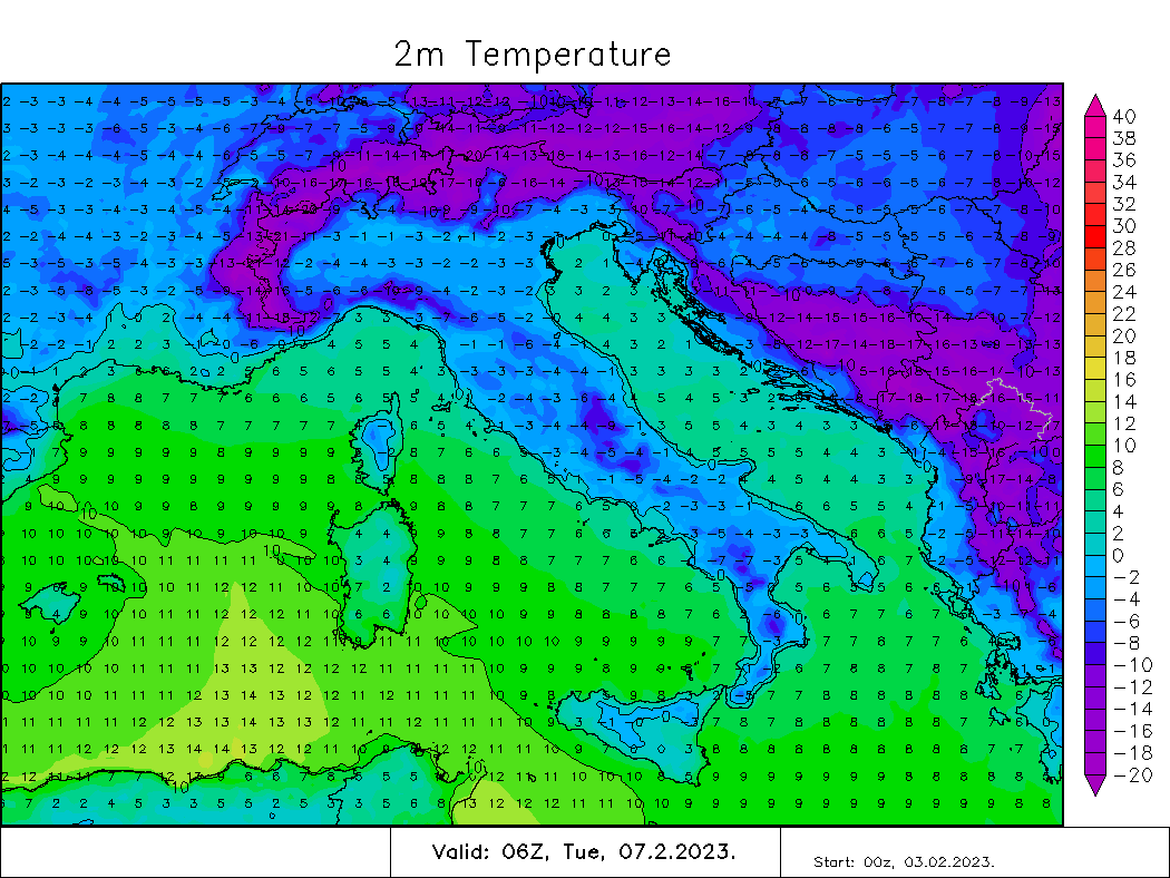L'inverno non molla ma sempre con penuria di precipitazioni.