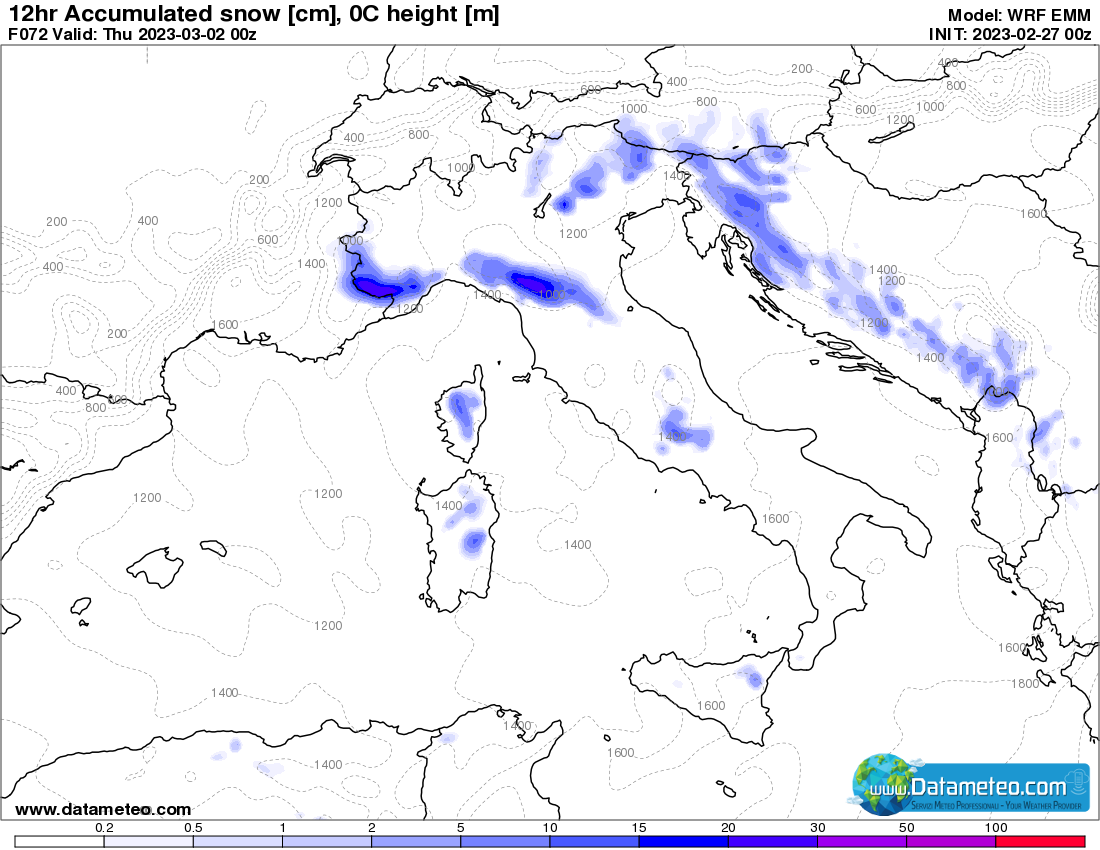 Ancora neve sul cuneese, ma situazione in graduale miglioramento.