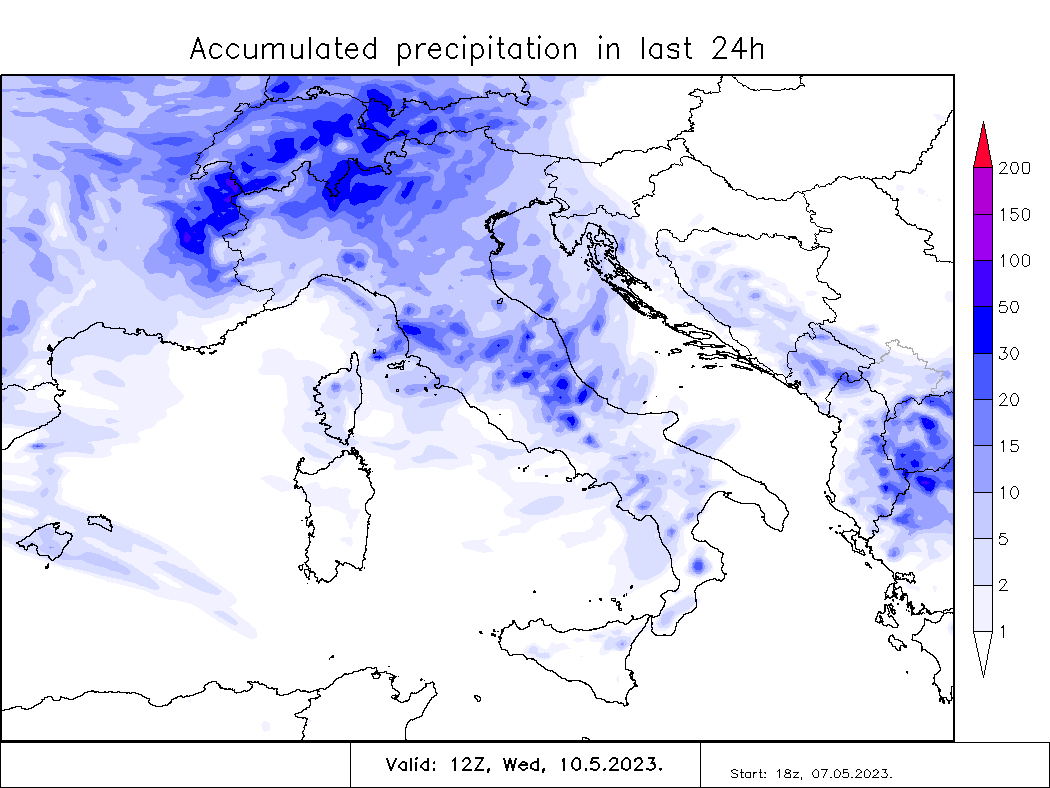 Variabilità con piogge e temporali