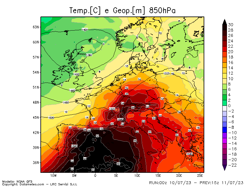 Bel tempo ma caldo in attenuazione da metà settimana