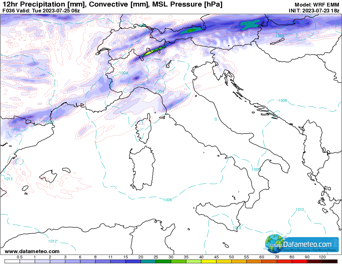 Temporali localmente anche forti oggi sul Nord Ovest ed attenuazione del caldo in settimana