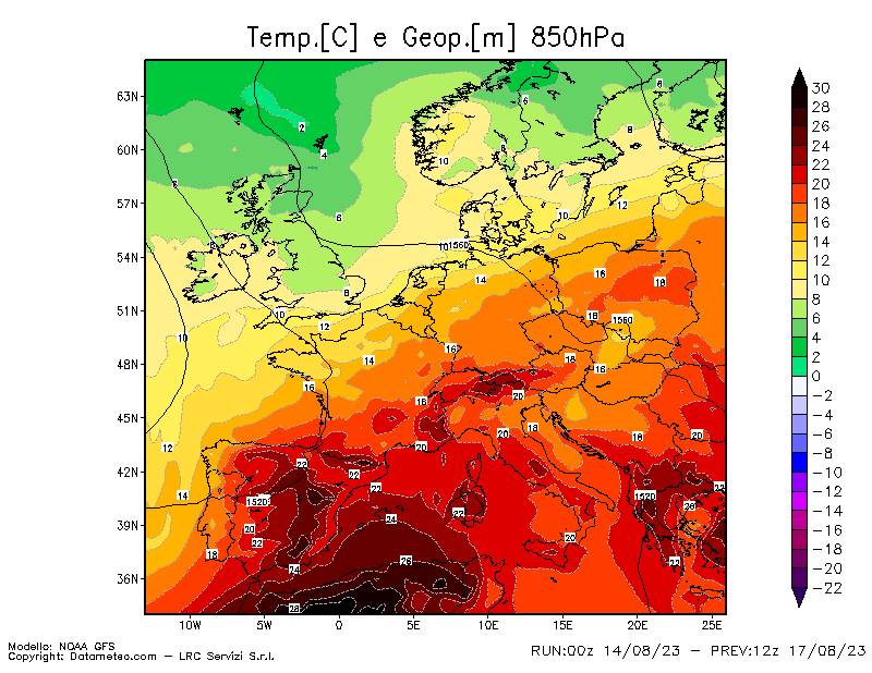 Canicola in aumento nel fine settimana