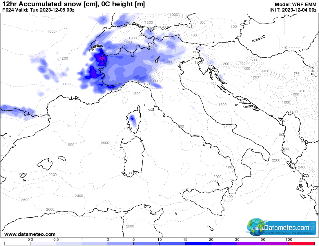 Neve oggi e probabilmente anche l'Immacolata
