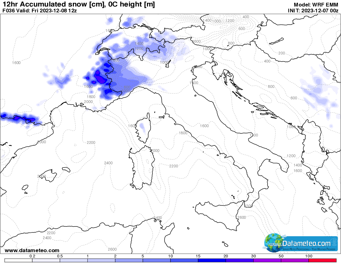 Confermata Immacolata con neve. Poi però periodo piuttosto caldo.