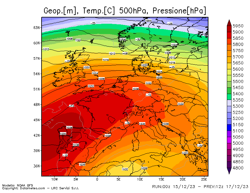 Un po' di freddo ma senza precipitazioni