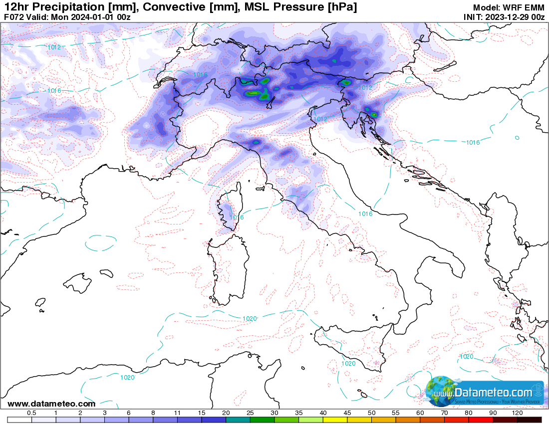Fine 2023 e inizio 2024 grigio e con ancora poche precipitazioni.