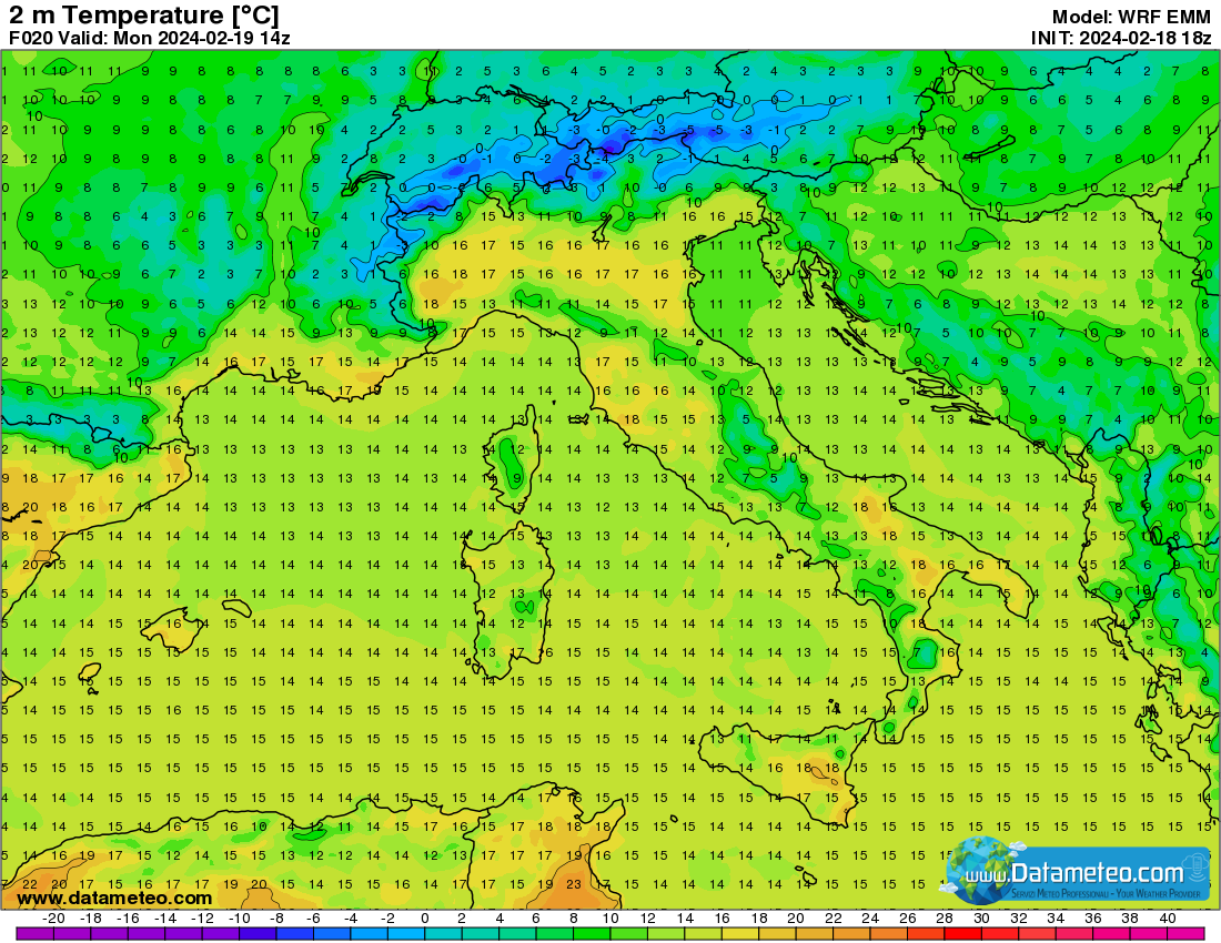 Graduale calo delle temperature.