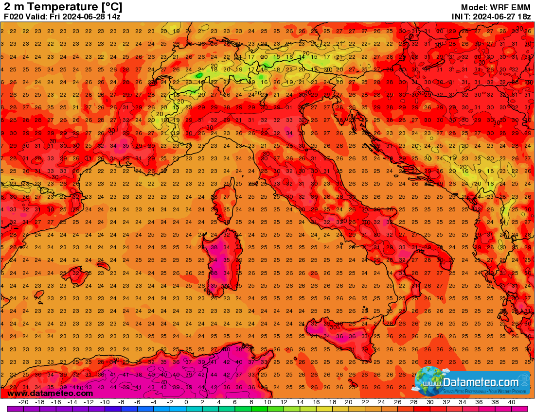 Caldo oggi, fronte temporalesco sabato.