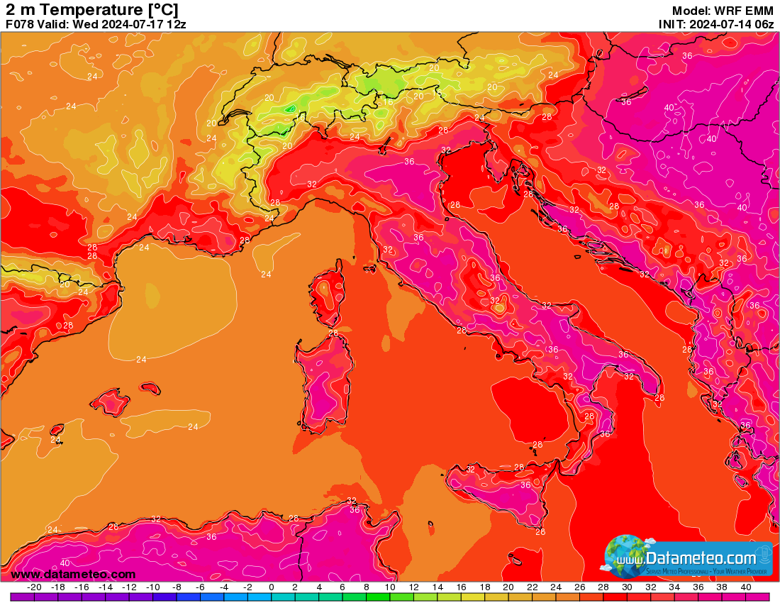 Settimana estiva con caldo ed afa