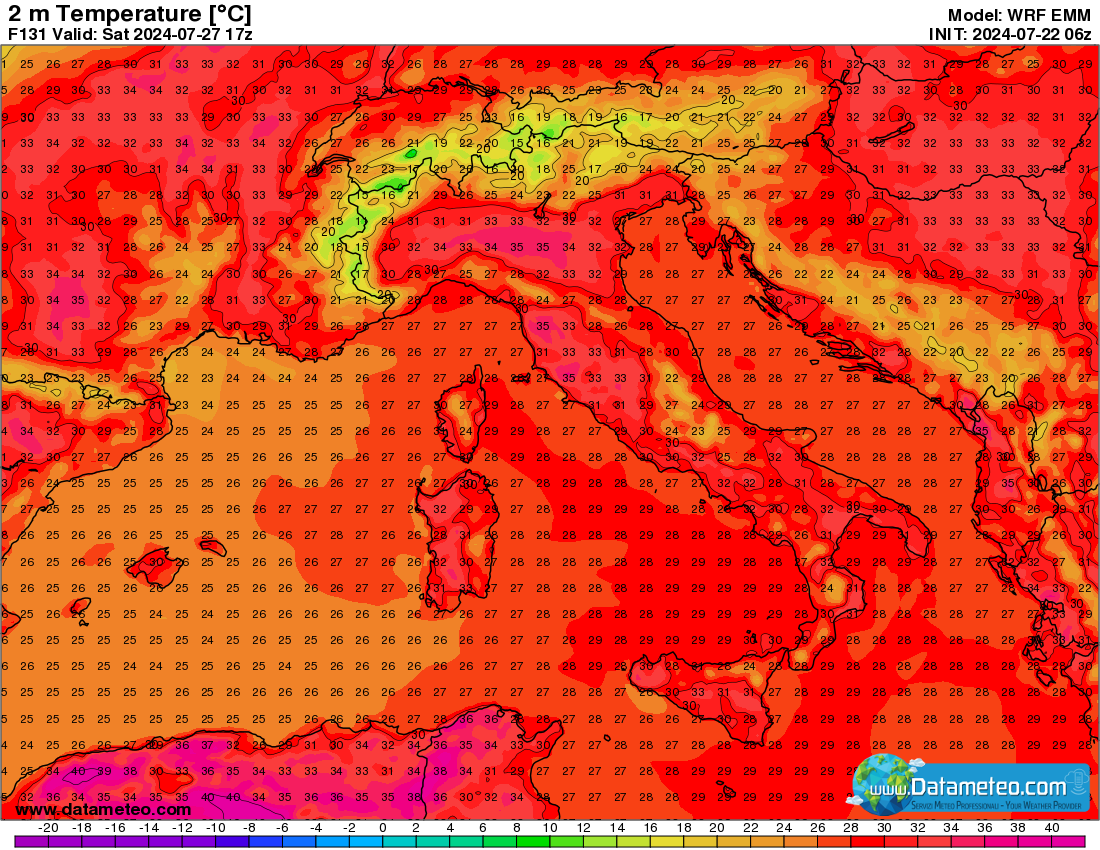 Alta pressione sugli scudi: caldo , afa e temporali pomeridiani