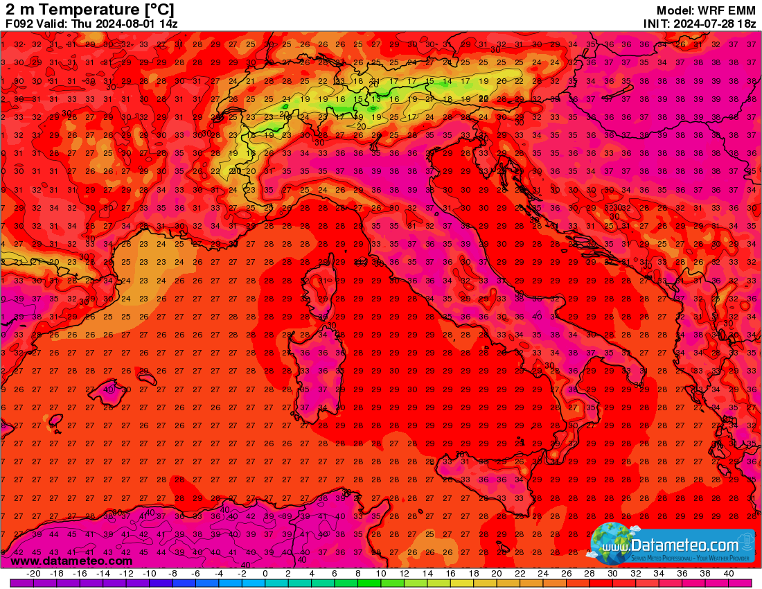 Canicola e afa per buona parte della settimana.
