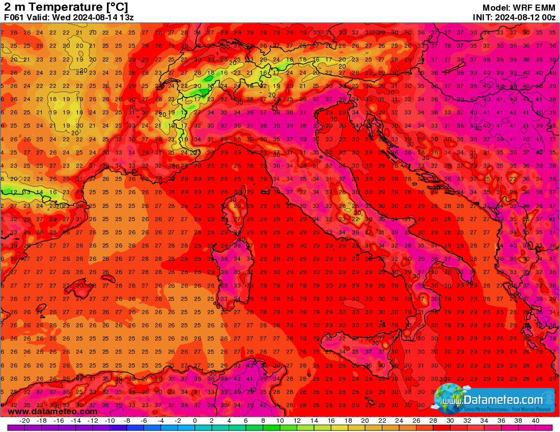 Caldo intenso fino a Ferragosto, ma con brevi interruzioni temporalesche.