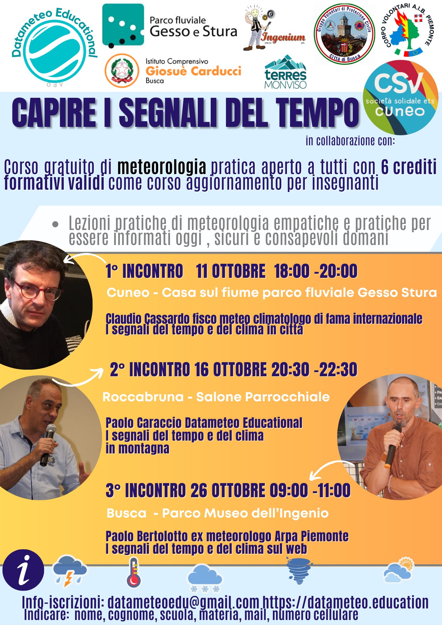 Corso gratuito di meteorologia pratica : Capire i segnali del tempo