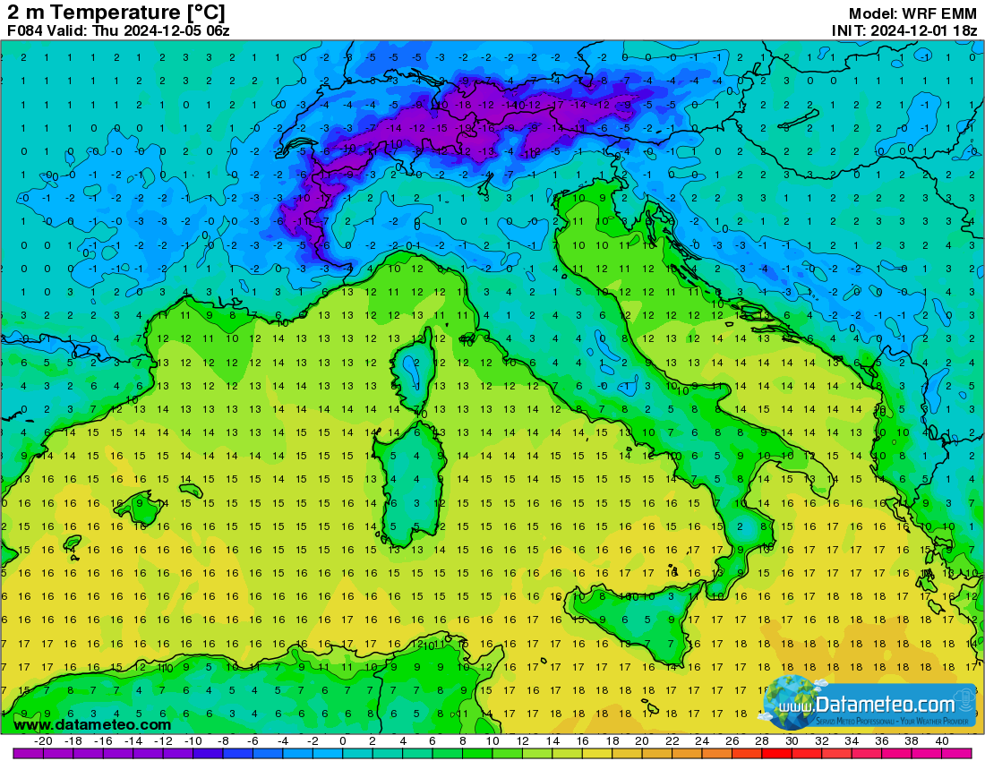Assenza di precipitazioni e altalena termica.