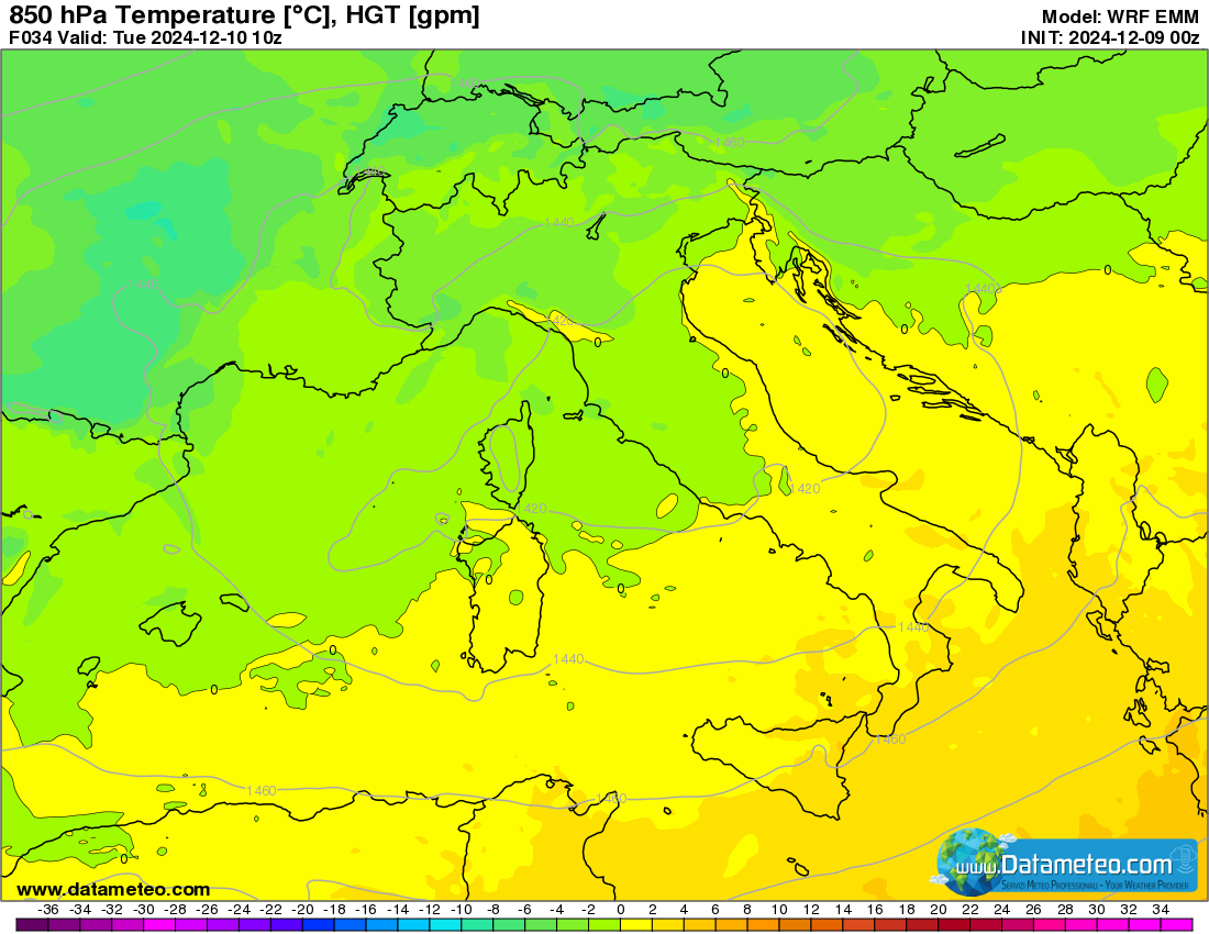 Temperature sotto la media, ma poche precipitazioni.