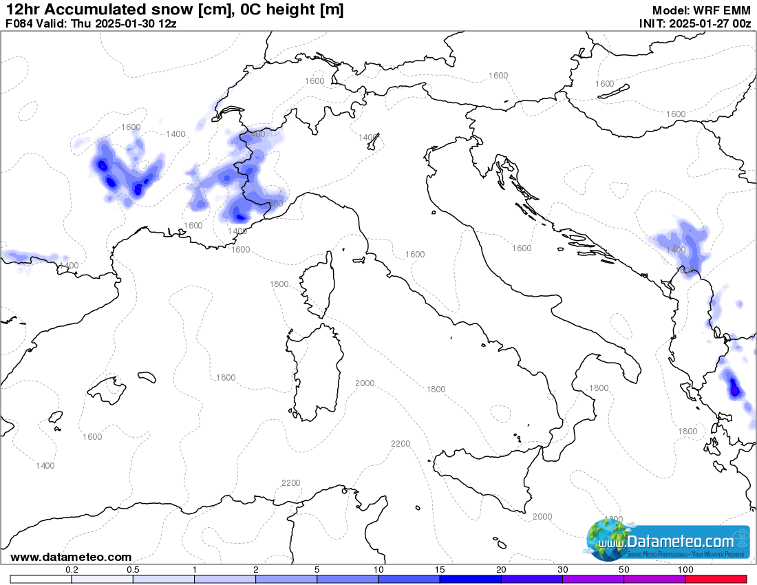 Piogge autunnali sulle Alpi e Liguria.