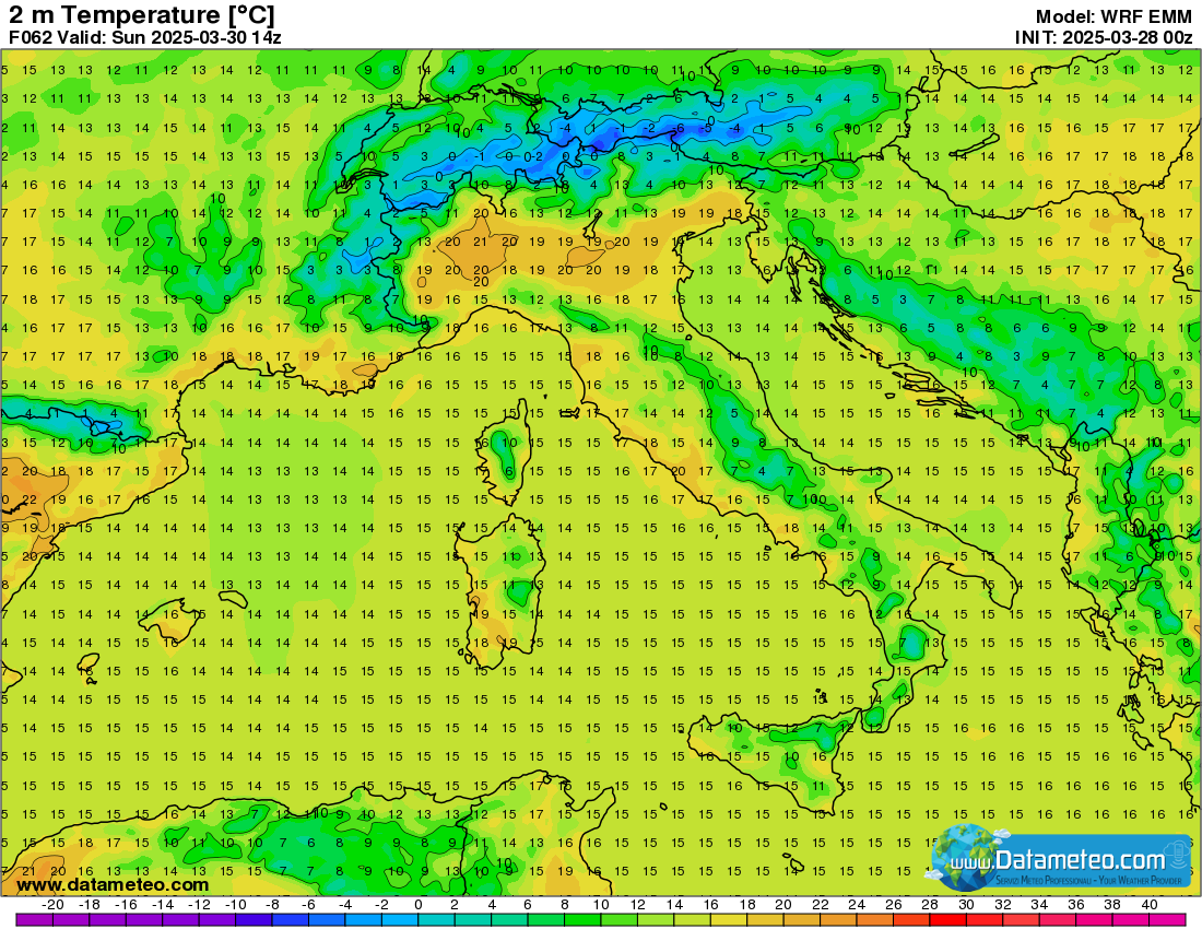Weekend stabile e primaverile ma con un po' di grigio sabato.