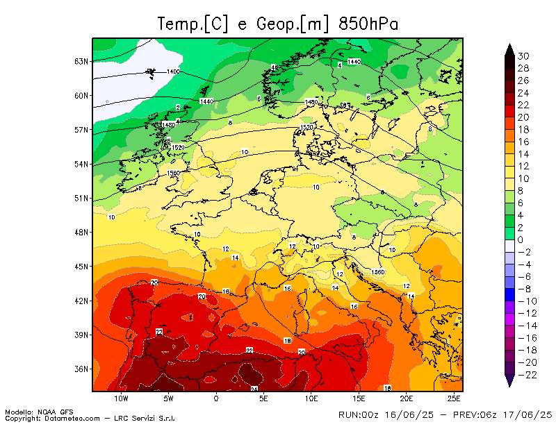 Interruzione del caldo per un paio di giorni.
