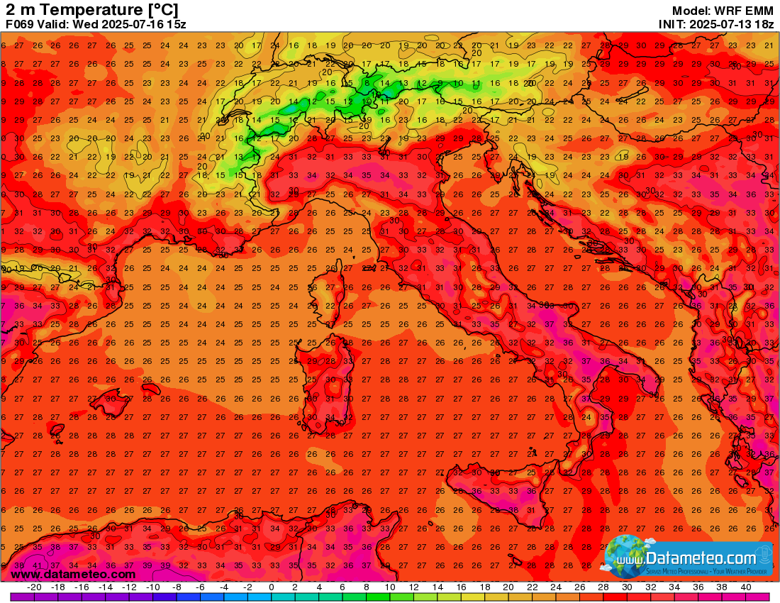Bel tempo e un po' di caldo.