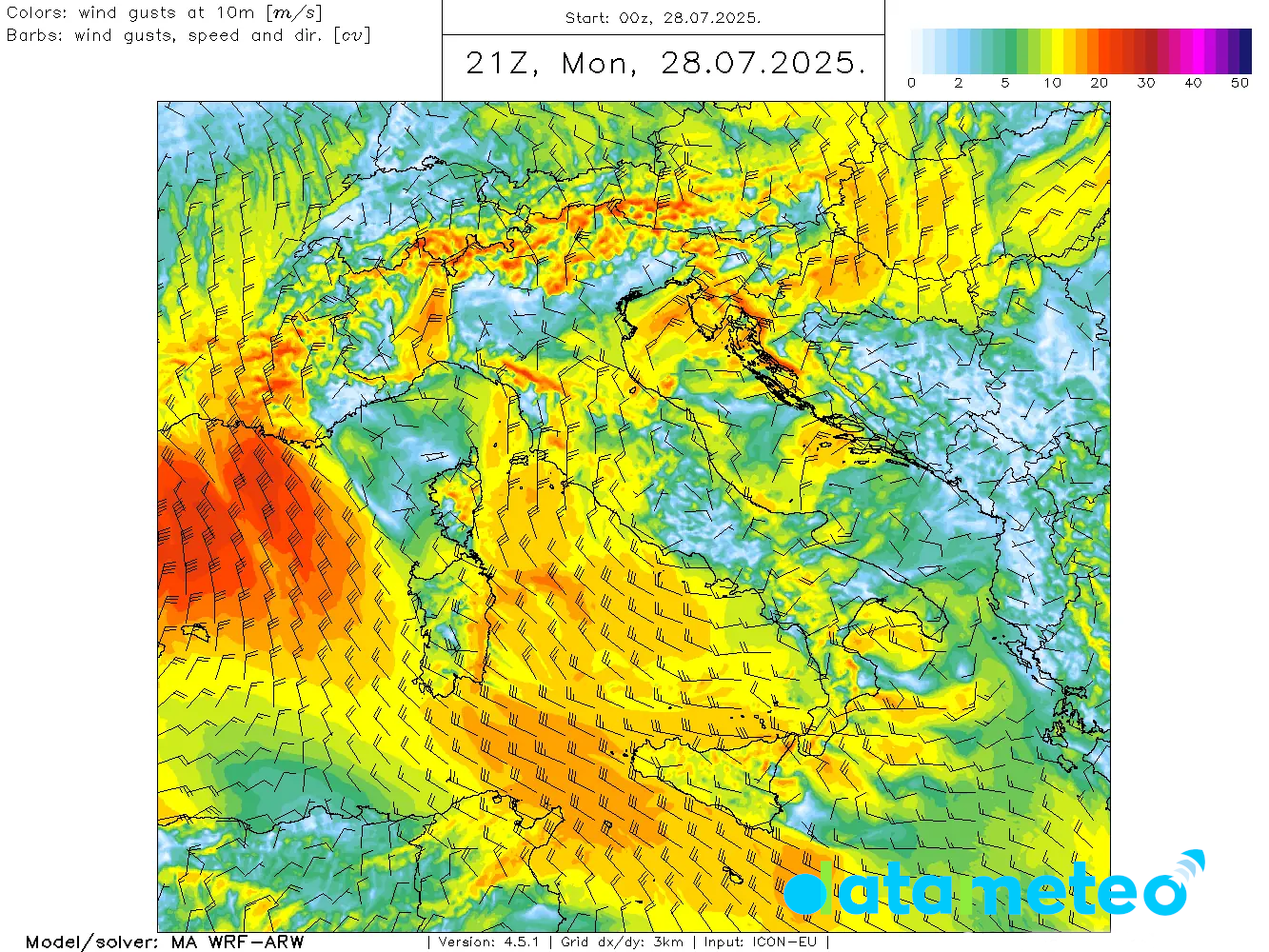 Temperature gradevoli e qualche acquazzone in un contesto stabile.