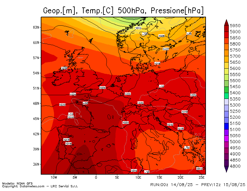 Ancora caldo intenso a Ferragosto ma con un po' d'instabilità in più.