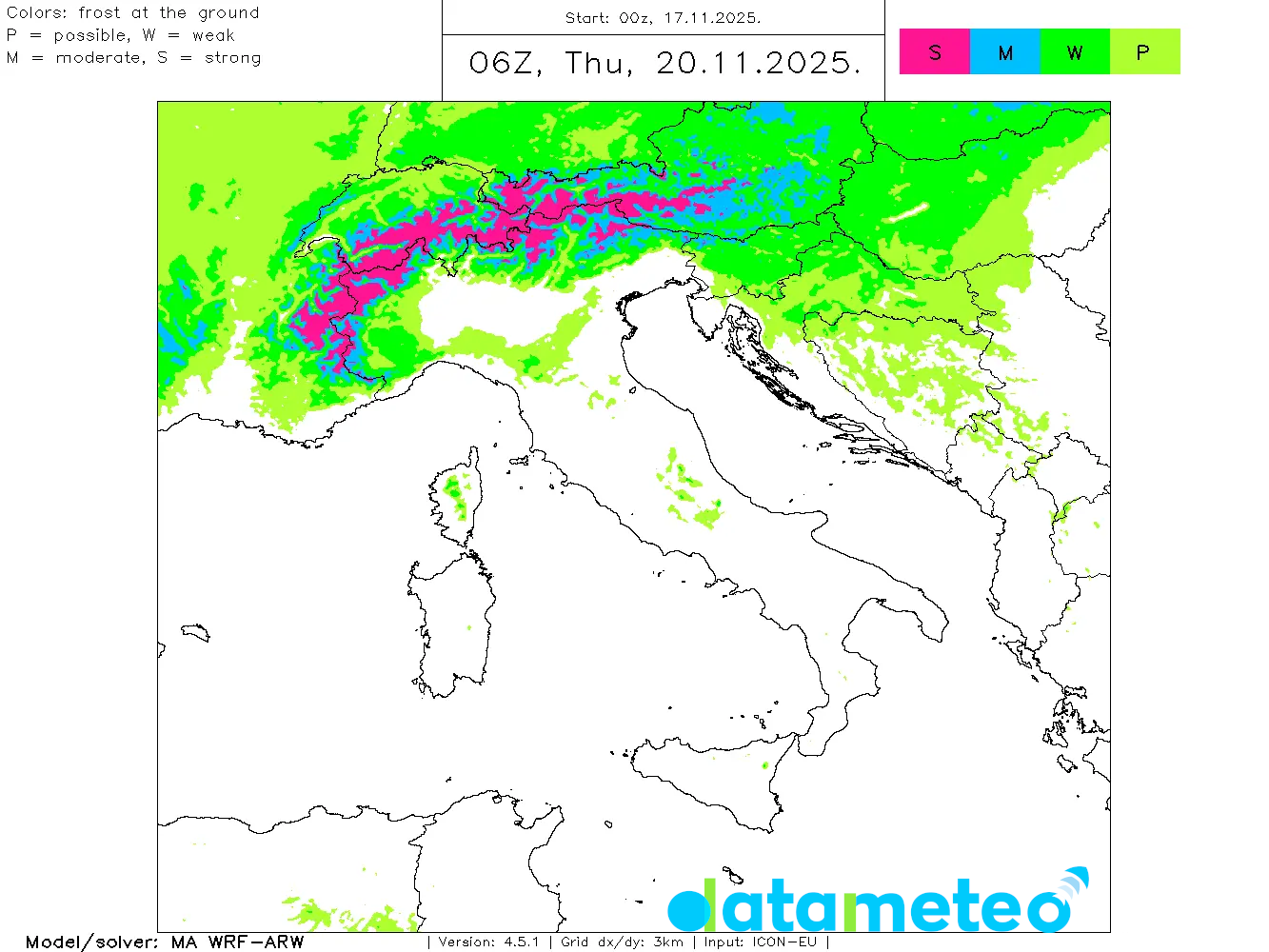 Freddo in arrivo ma con poche precipitazioni.