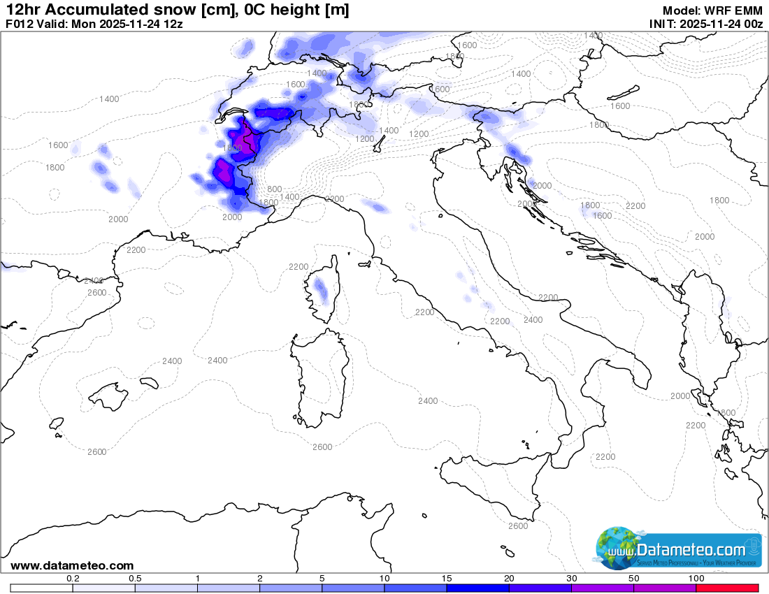 Neve sulle Alpi oggi, da domani qualche raggio di sole in più.