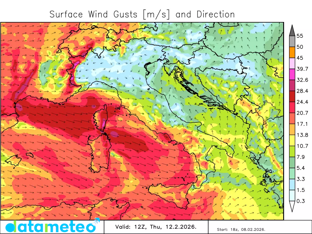 Maltempo sulle Alpi, più stabile sulle pianure.