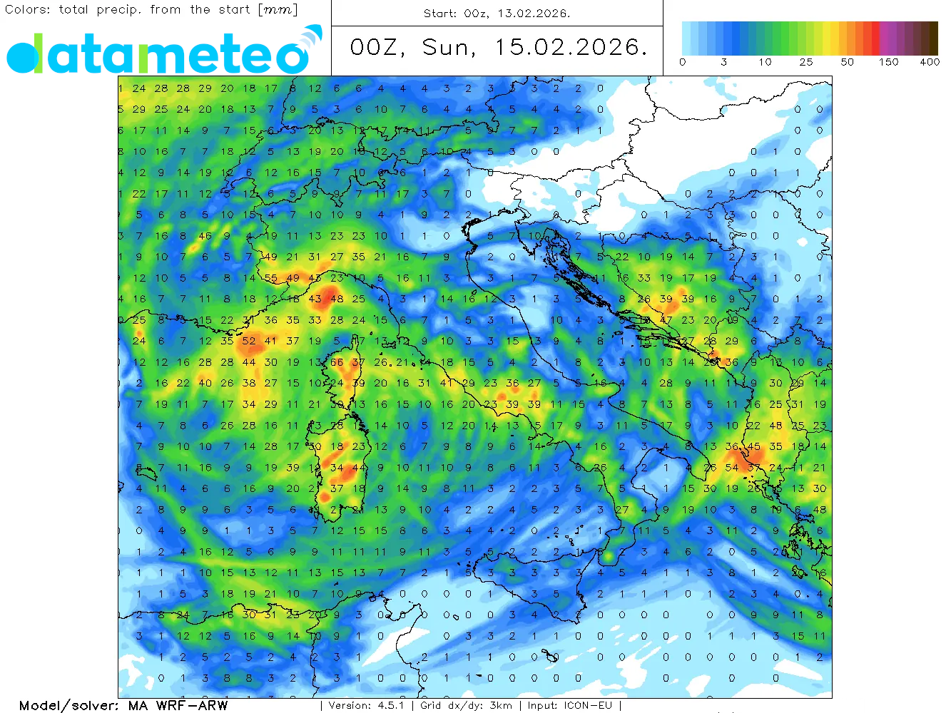 San Valentino bagnato, domenica bel tempo ma ancora in regime di forte variabilità.