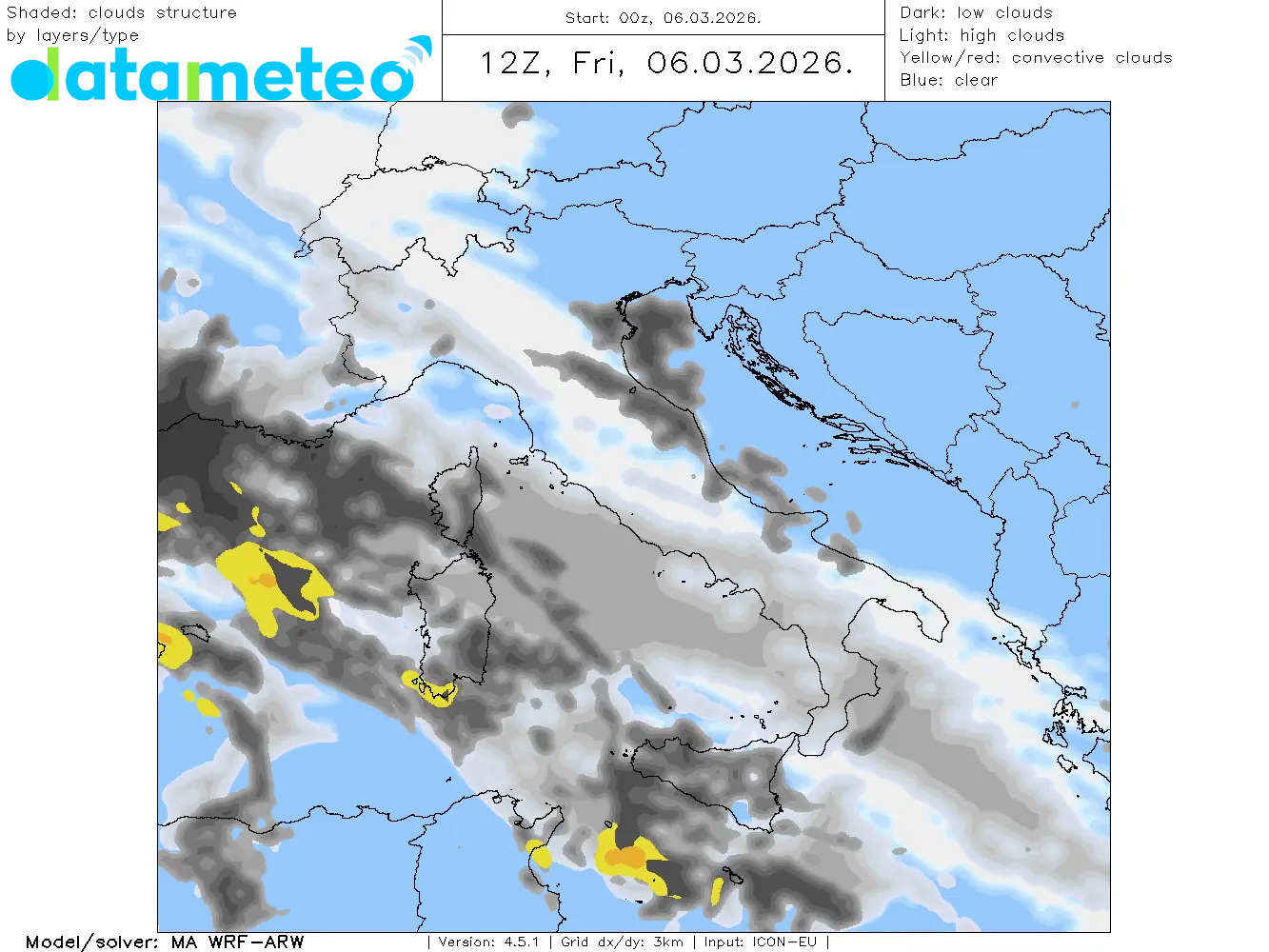 Condizioni meteo statiche.