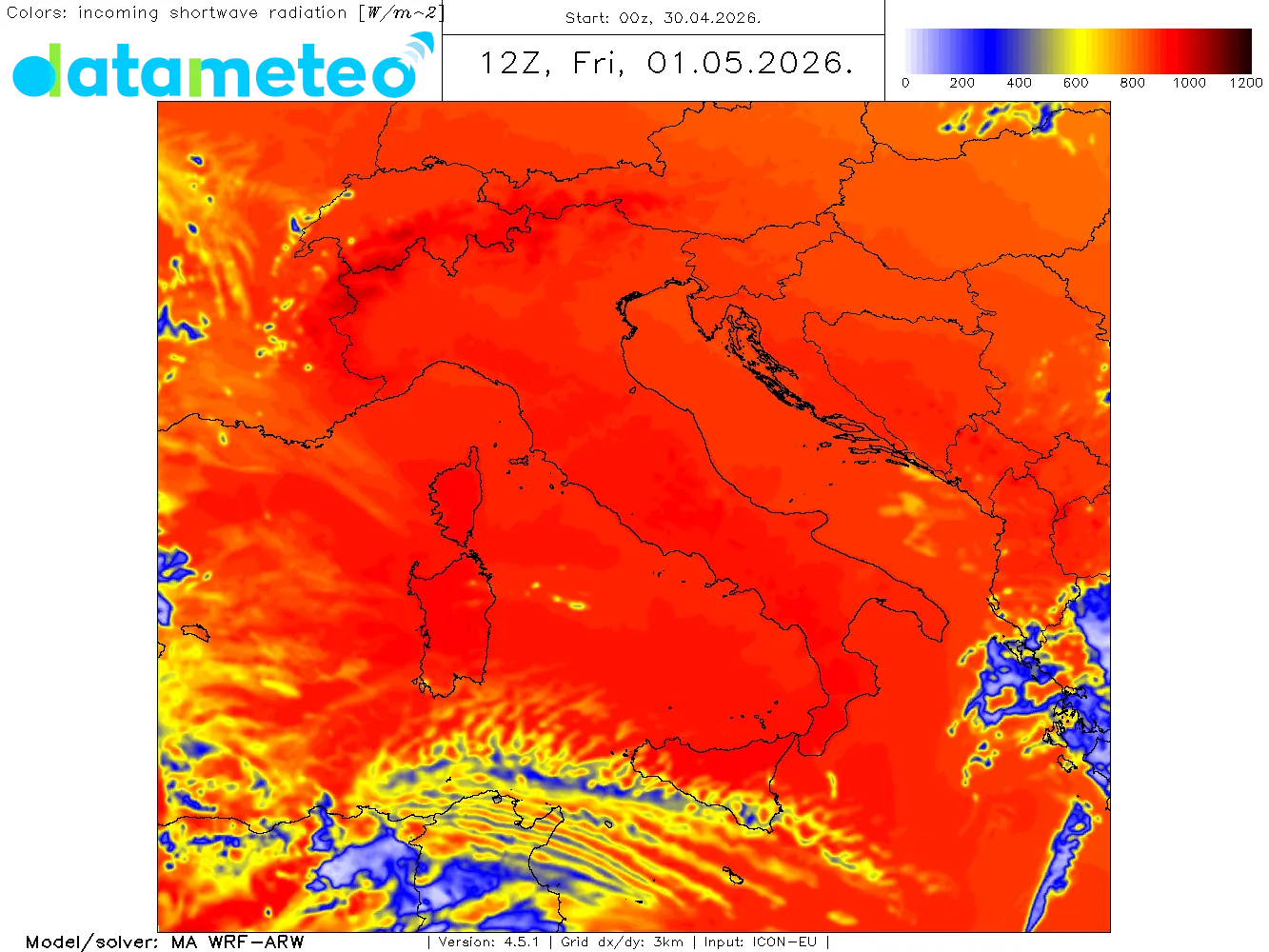 Ponte del 1° Maggio all'insegna generale del bel tempo.
