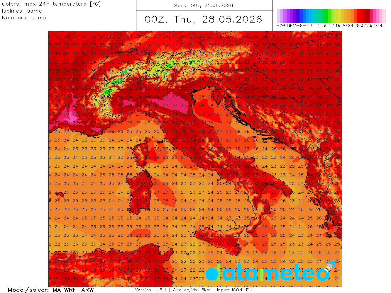 Ondata di caldo intensa.