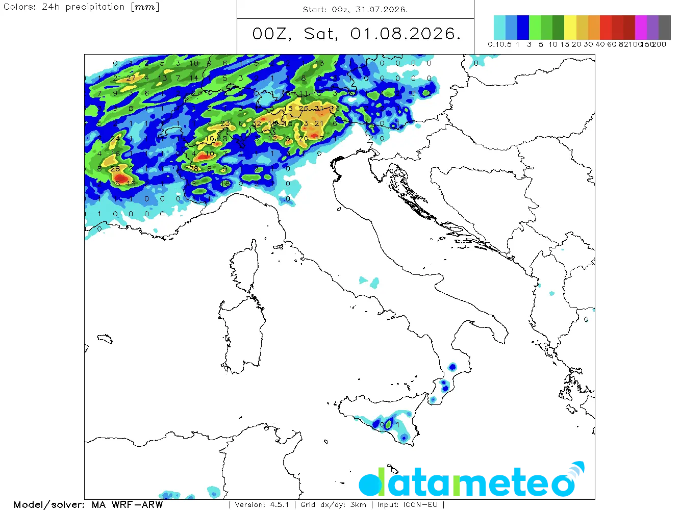 Qualche temporale oggi ma con pochi effetti sulla calura.