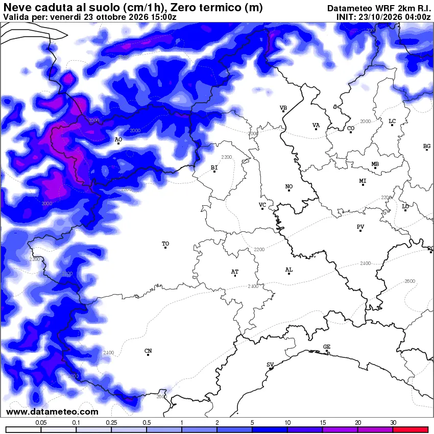 Breve perturbazione oggi, poi maltempo sulle Alpi e sole in pianura