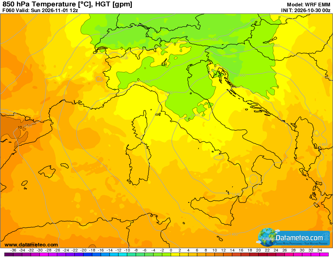 Aria fredda nel weekend ed inizio settimana.